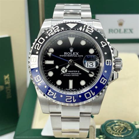 rolex gmt master ii batman price new|batman rolex unworn for sale.